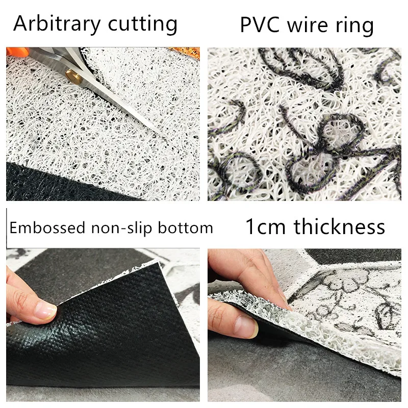 Современные абстрактные diy коврики для дверей геометрические проволочные петли