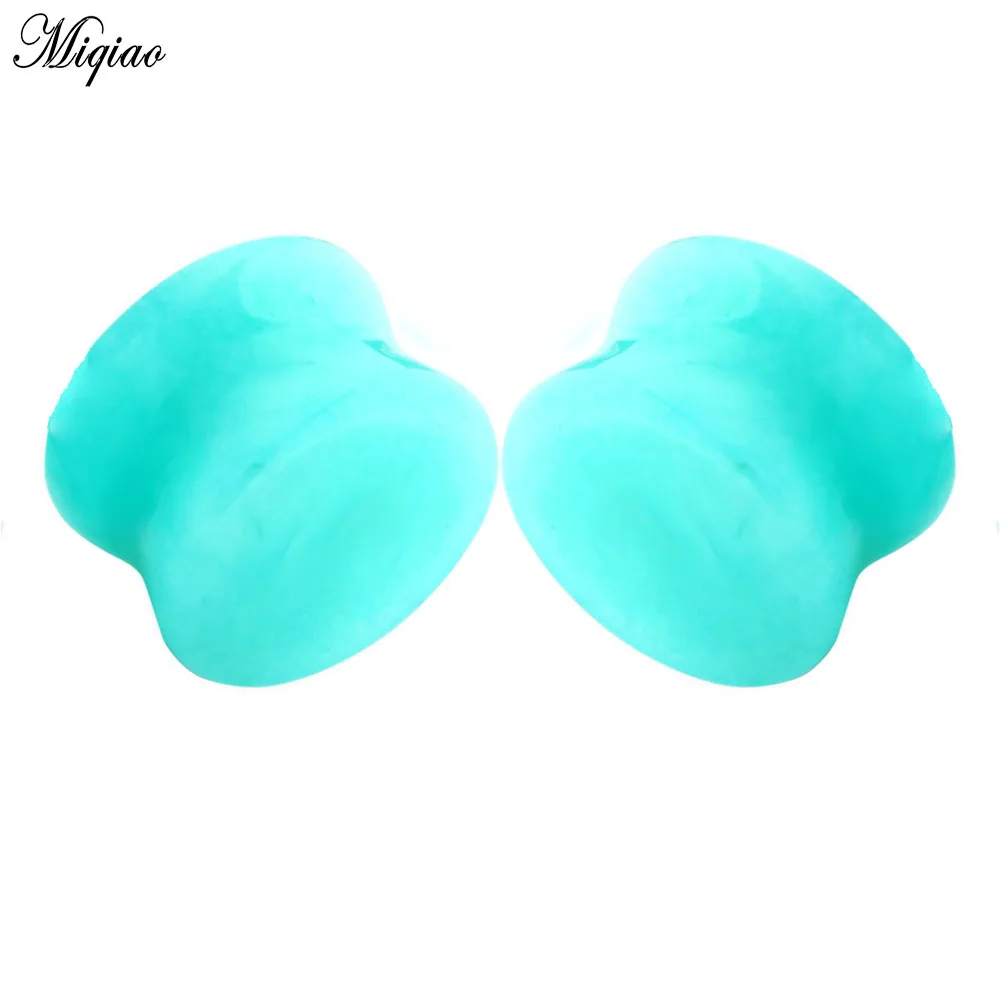 

Miqiao 2pcs Hot Sale Lake Blue Stone Ear Expander 6mm-16mm Exquisite Body Piercing Jewelry