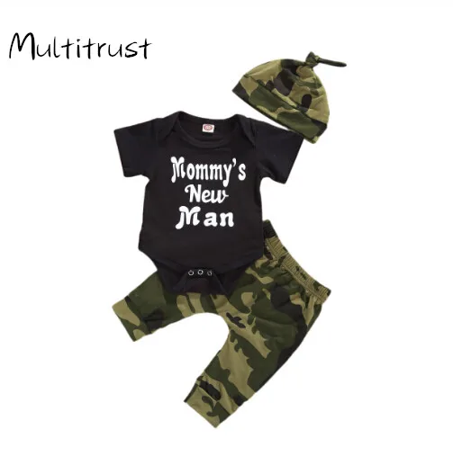 

Милые камуфляжные Топы комбинезон спортивный костюм для новорожденных длинные штаны головные уборы летняя одежда