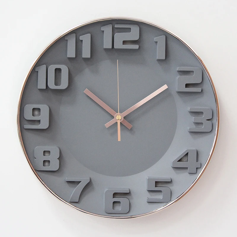 

Digital European Wall Clock Simple Round Fashion Large Wall Clock Classic Silent Reloj De Pared Living Room Decoration BD50WC