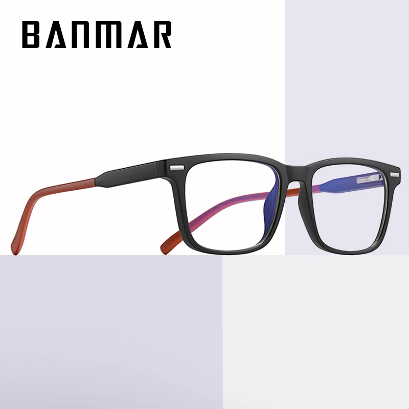 

BANMAR TR90 Men Square Fram Anti Blue Light Glasses Sports Women Computer Game Radiation Eyeglasses Blue Ray Blocking Goggles