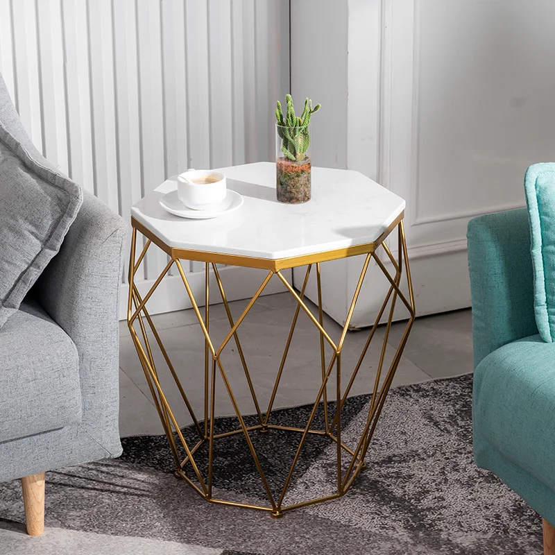 

Nordic Ins Iron Corner Table Tempered Glass Small Apartment Living Room Light Luxury Sofa Table Mini Coffee Table Small Table