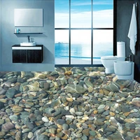 custom 3d stone living room bedroom bathroom floor mural pvc self adhesive waterproof floor wallpaper roll papel de parede 3d