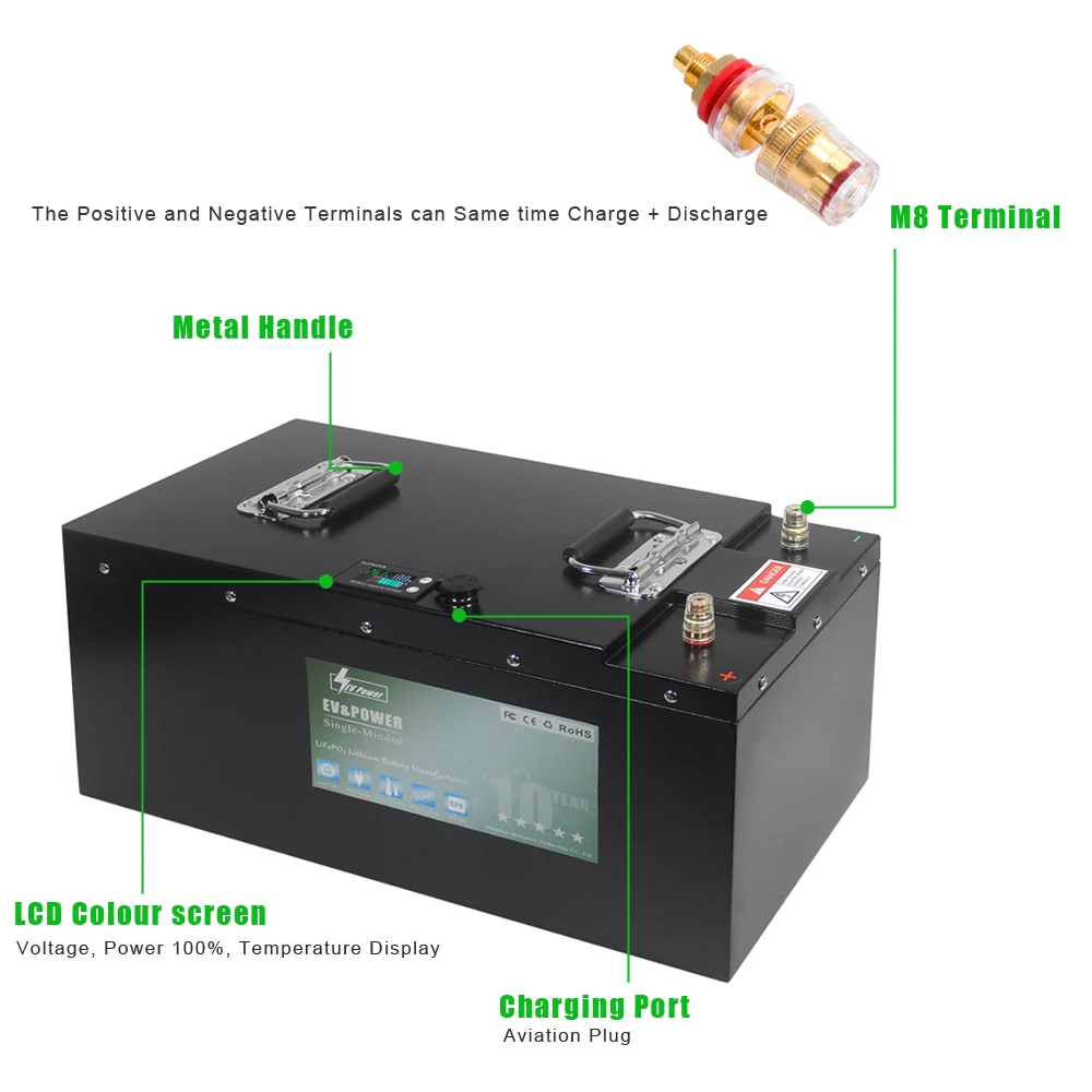 Литий-железо-фосфатный аккумулятор с BMS 12 В 280 Ач | Спорт и развлечения