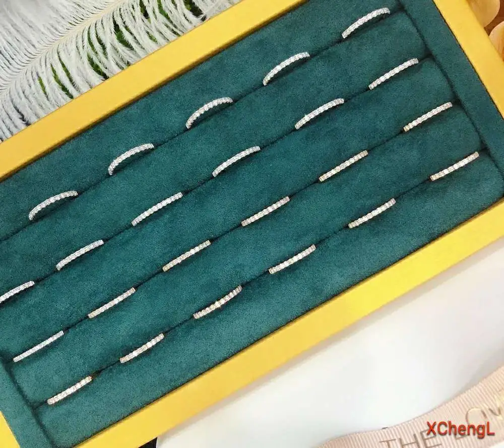 Новые модные кольца 18K(AU750) с реальной цели 0 3 карата ювелирные изделия для женщин