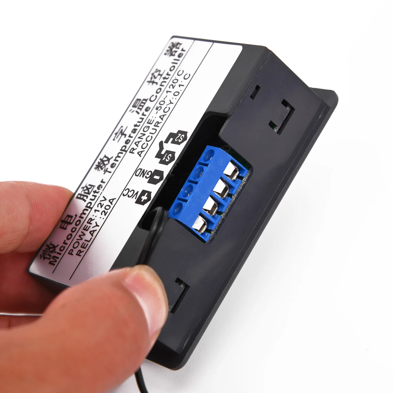 Temp Temperature Controller LED Digital Waterproof Power Sensor DC 12V Display