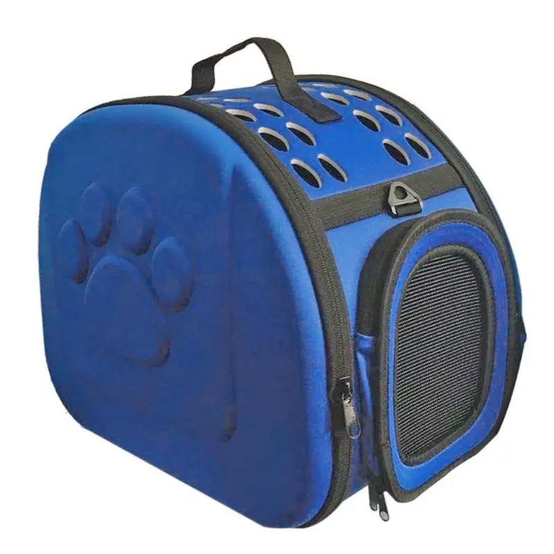Синий EVC Pet Carrier сумка для собак клетка для переноски кошки портативный складной для путешествий на открытом воздухе кошка щенок сумка для переноски сумки товары для домашних животных - Цвет: Синий