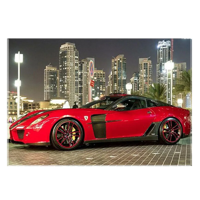 Полный Круглый Алмаз 5D DIY Алмазная картина &quotспортивный автомобиль&quot вышивка