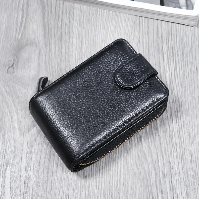 Leather card case men's driver's license leather case women's simple multi-function large-capacity wallet credit card holder