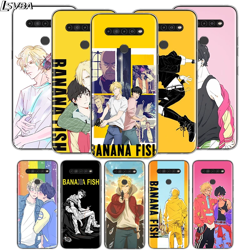 

Banana Fish Cartoon For LG V60 V50S V50 G8X G8S G8 G7 ThinQ 5G K61 K51S K41S K30 K20 Q60 Q9 Soft Phone Case