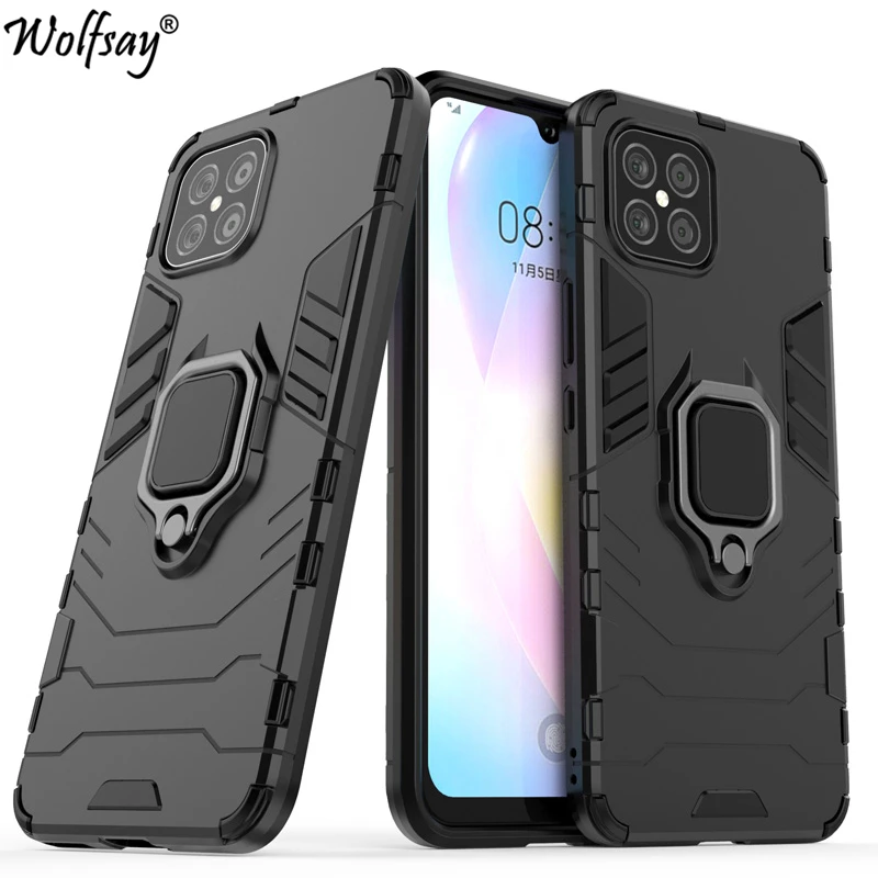 Для Honor Play 5 5G Чехол бампер Броня с магнитной присоской стенд полное покрытие для