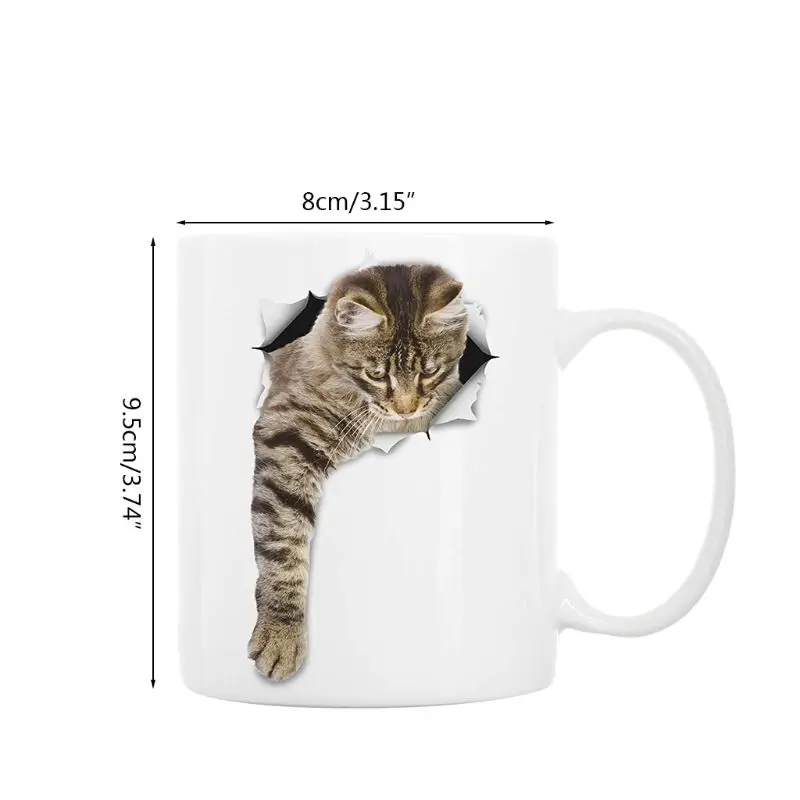 Милая кофейная кружка с кошкой керамические чашки для завтрака 350 мл чашка воды