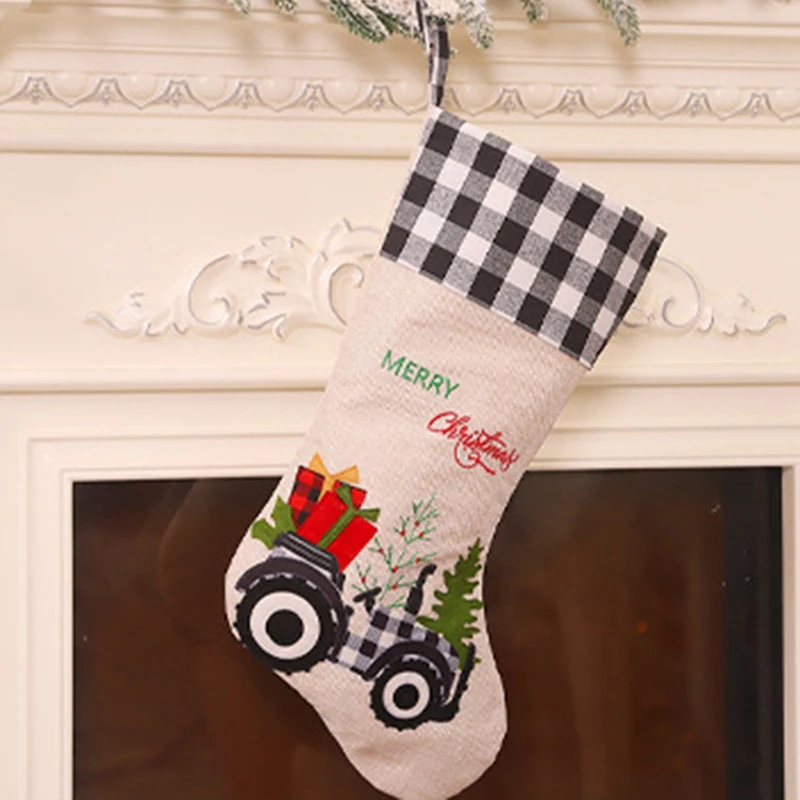 Комплект из 2 предметов новинка красные черные сетки Рождественские носки