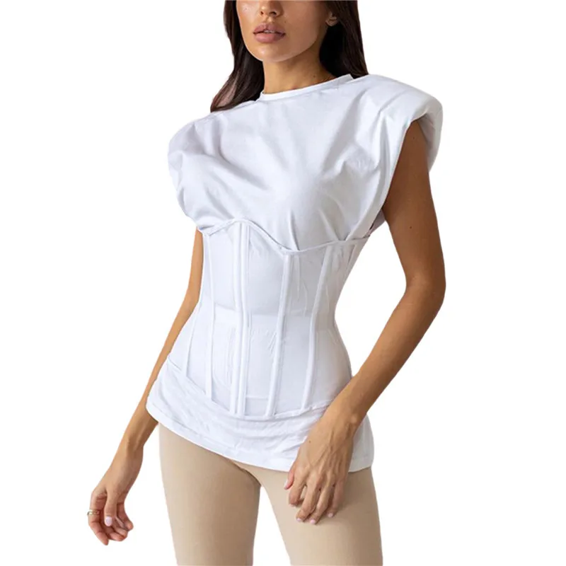 

Women Mesh Corset Short Waist Belt, Sexy Solid Color Bodycon Waspie Belts, Clothing Accessories