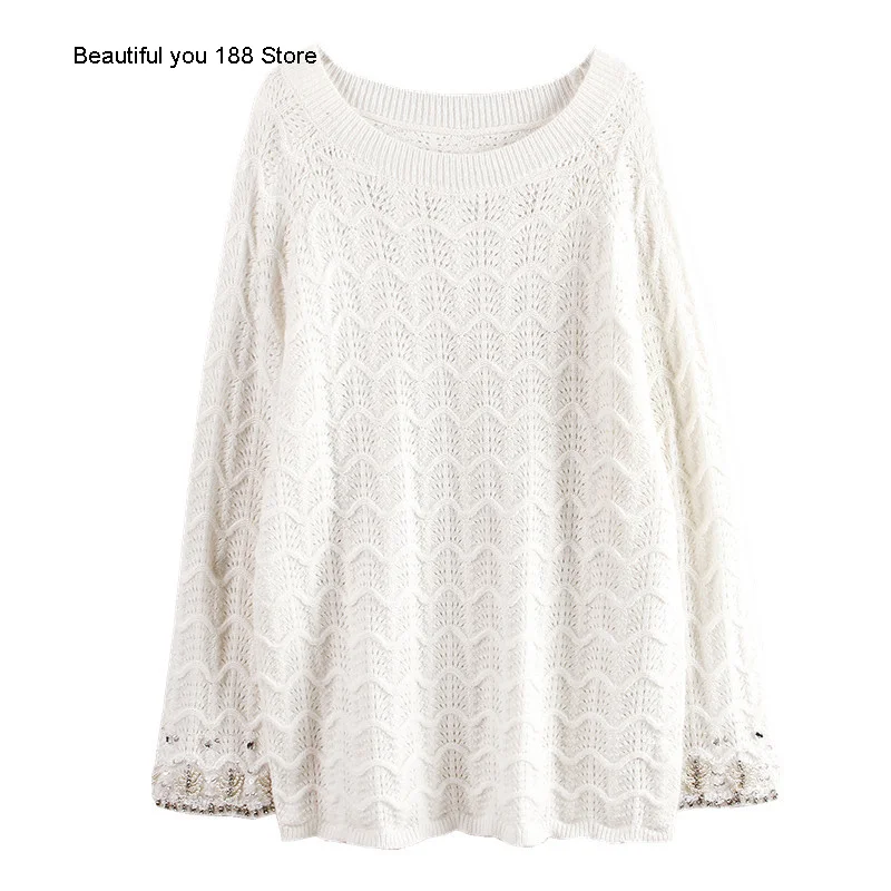 

Bingbing супер-Вспышка Универсальный Ленивый Стиль Круглый вырез волнистые вырезанные тяжелые рабочие манжеты булавки бусины шерстяной трико...