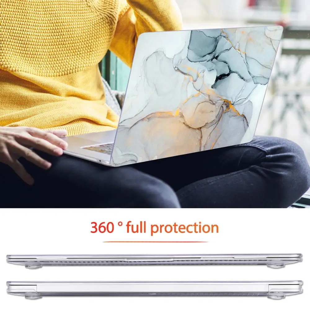 Чехол для ноутбука Redlai 2020 MacBook Pro 13 дюймов A2289 A2338 сенсорная панель мраморный