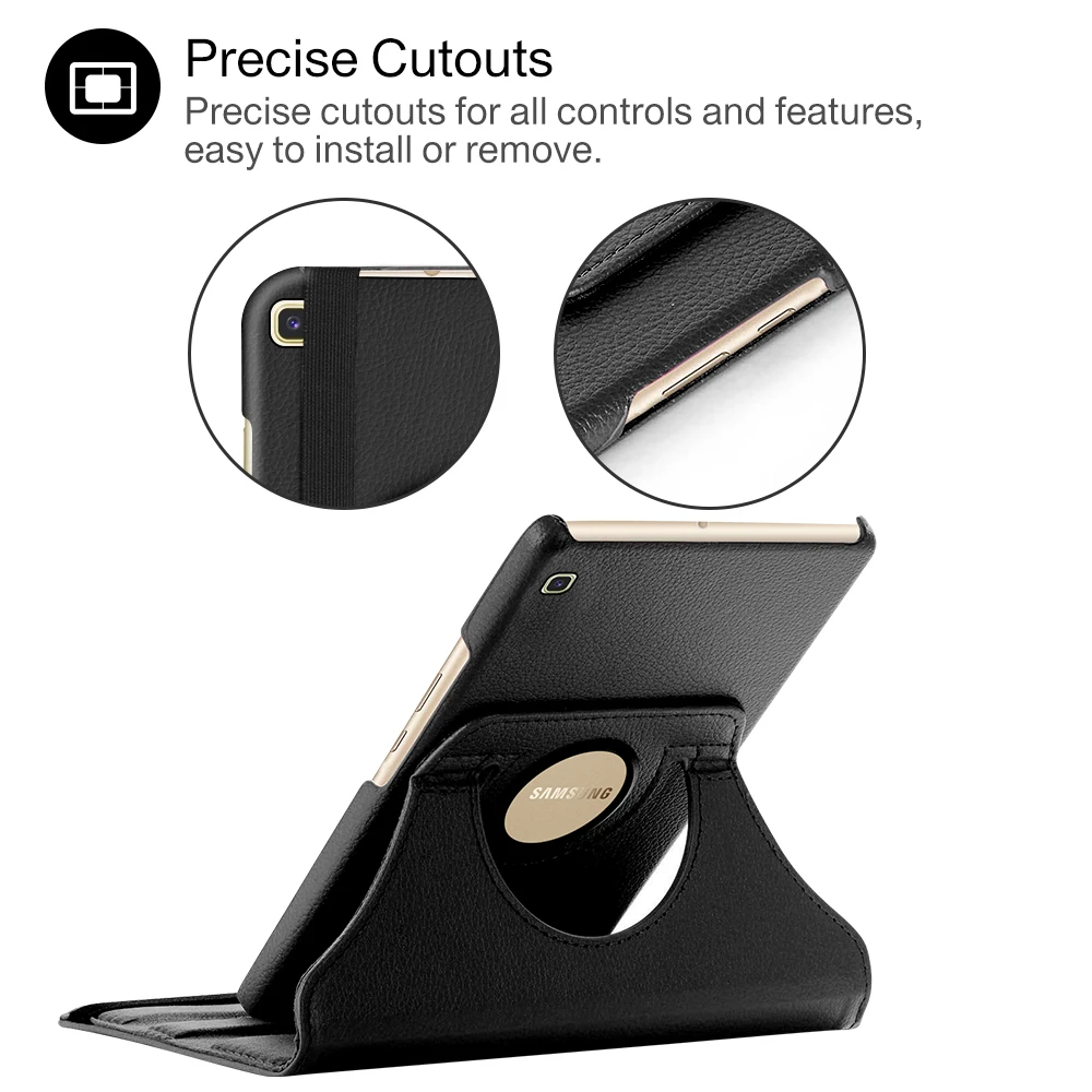 Вращающийся на 360 градусов чехол подставка из искусственной кожи для Samsung Galaxy Tab A 8