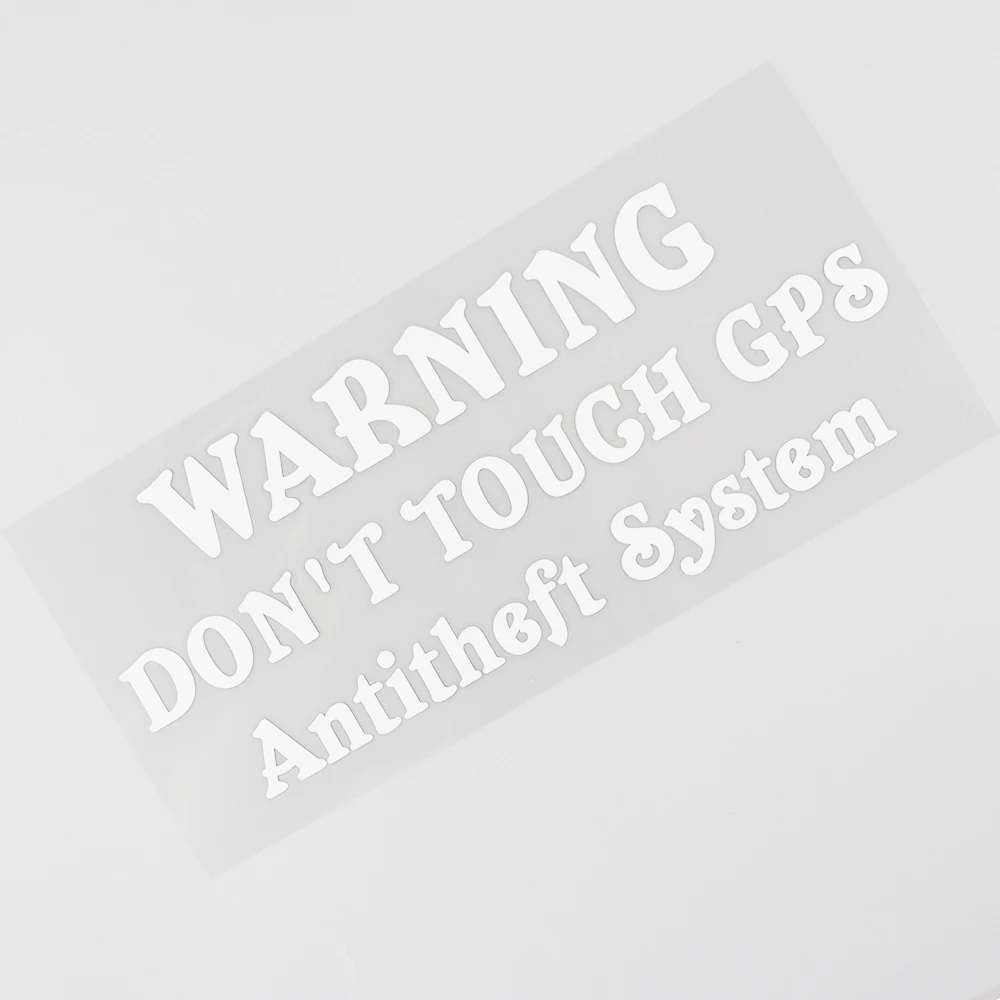 YJZT 19.1CM*8CM WARNING DON T TOUCH GPS Antiteft System And Humorous Words Letters Decal Car Sticker Vinyl 13D-0501