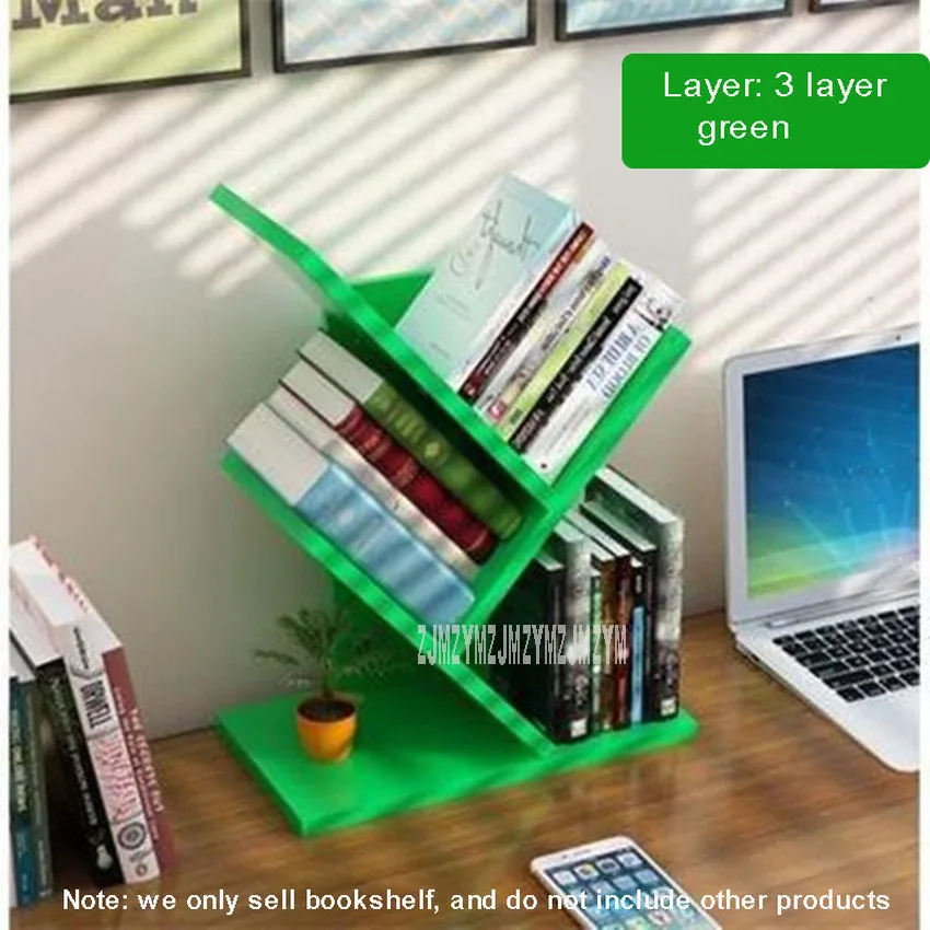 Креативная настольная книжная полка в форме дерева деревянный многослойный