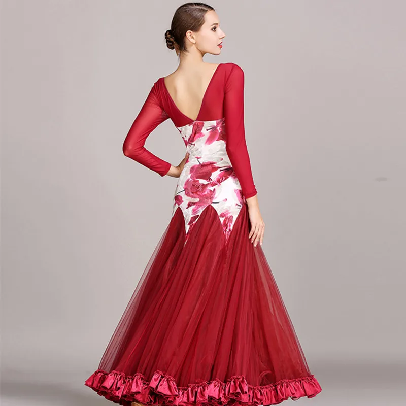 4 цвета зеленые стандартные женские танцевальные платья для бальных танцев