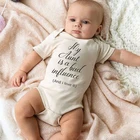 Комбинезон для новорожденных мальчиков и девочек, с принтом Я люблю его