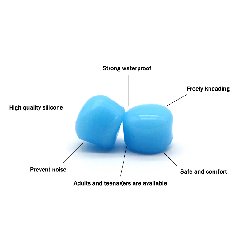 6 шт = 1 коробка плавательные силиконовых затычек для ушей анти Шум путешествия