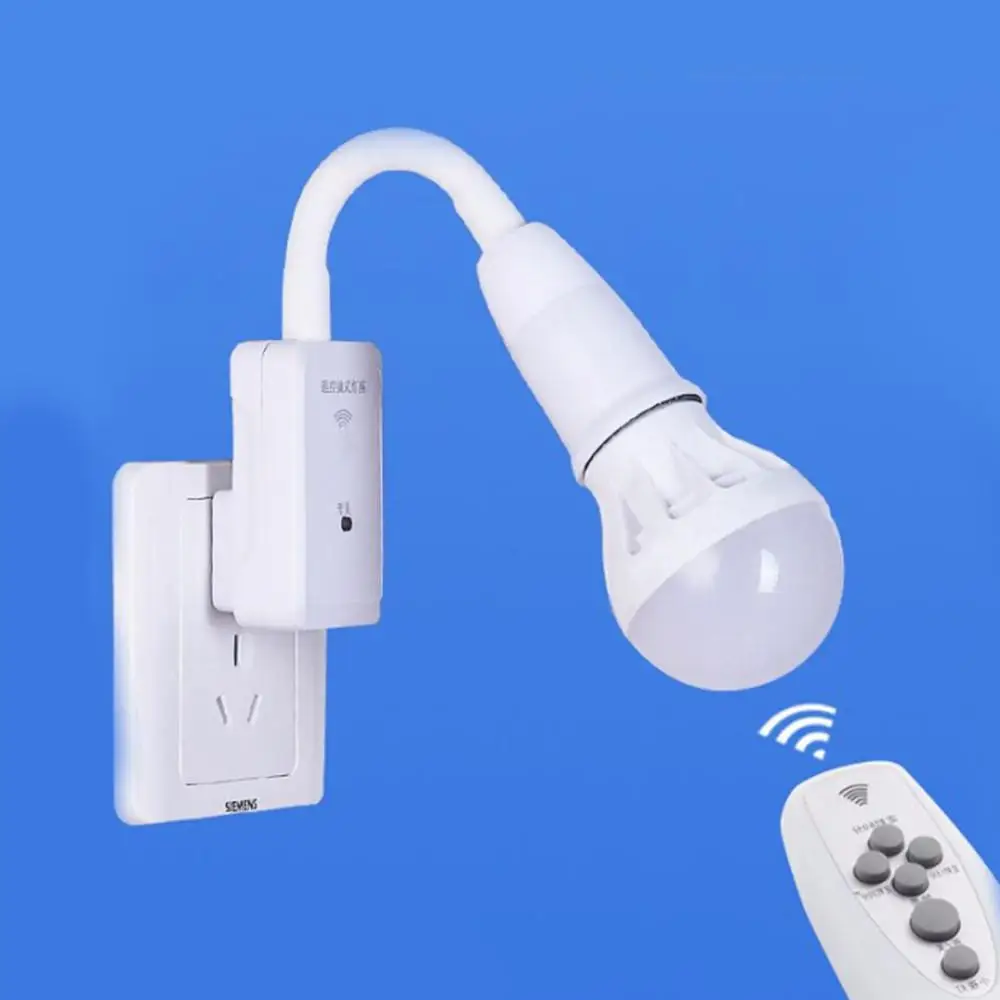 

HiMISS E27 LED Remote Control Plug Lamp Holder Light Base for Night Light Bedside Lamp (without Light Source)