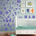 Новогодняя оконная стеклянная ПВХ Наклейка на стену Рождество DIY Наклейка на стену Снежный город наклейка для дома рождественские украшения для дома WL216