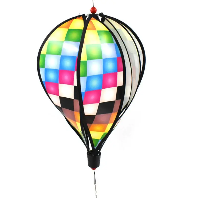 

Hot Air Balloon Rotating Wind Strip Windmill Outdoor Hanging Rainbow Color Park Attractions Decoration Pinwheel Ornaments