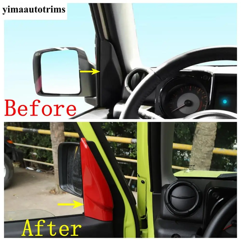 

Inner Window Pillar A Front Door Triangle Frame Decoration Cover Trim Fit For Suzuki Jimny 2019 2020 ABS Interior Refit Kit