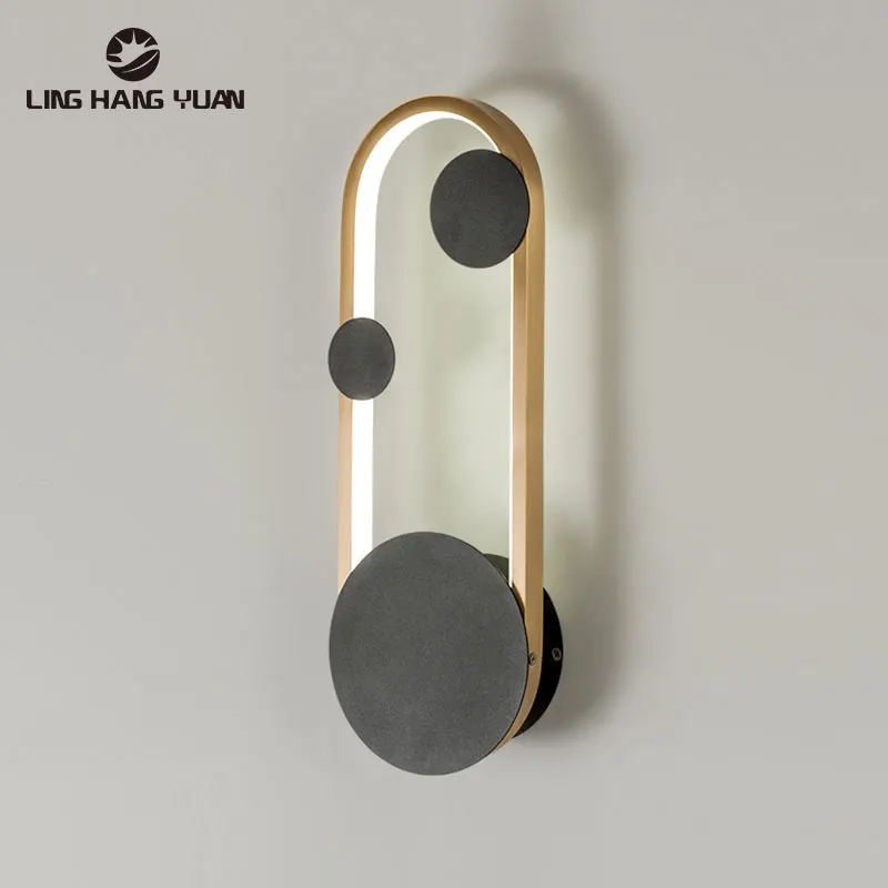 Золотой светодиодный настенный светильник 15 Вт декоративная современная