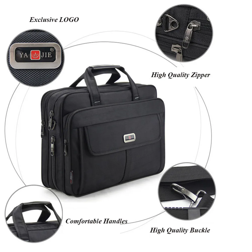 men briefcase handbags man work bag for lawyer office handbag women waterproof nylon laptop bags business 15 6 inches computer free global shipping