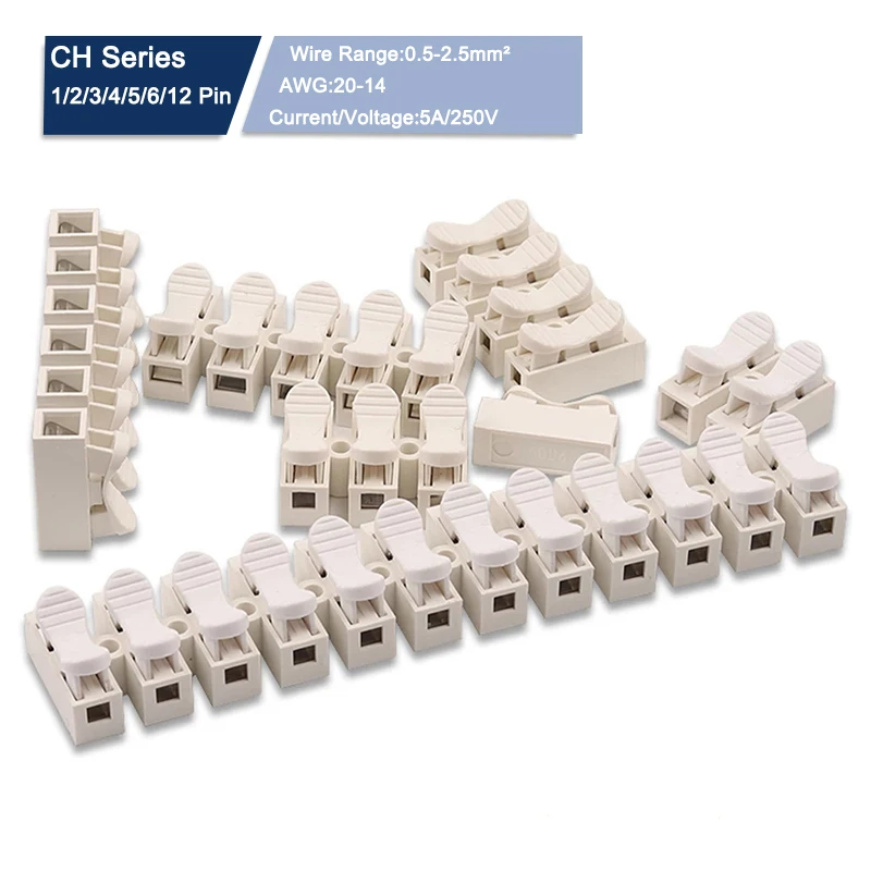 5 шт. Быстрые соединители проводов для домашнего использования электрическая