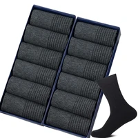 10pairslot high quality mens socks cotton business breathable double needle male long socks black white 2020 new