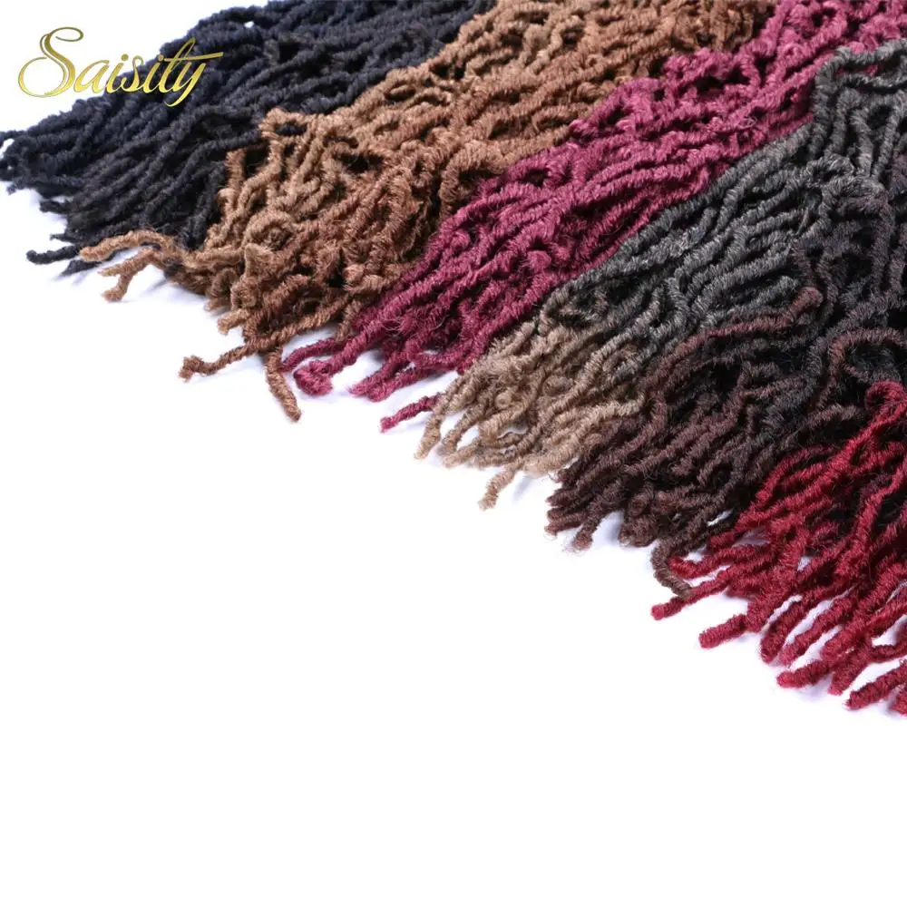 Синтетические Омбре Faux locs Curly вязанные крючком волосы для наращивания Saisity 18
