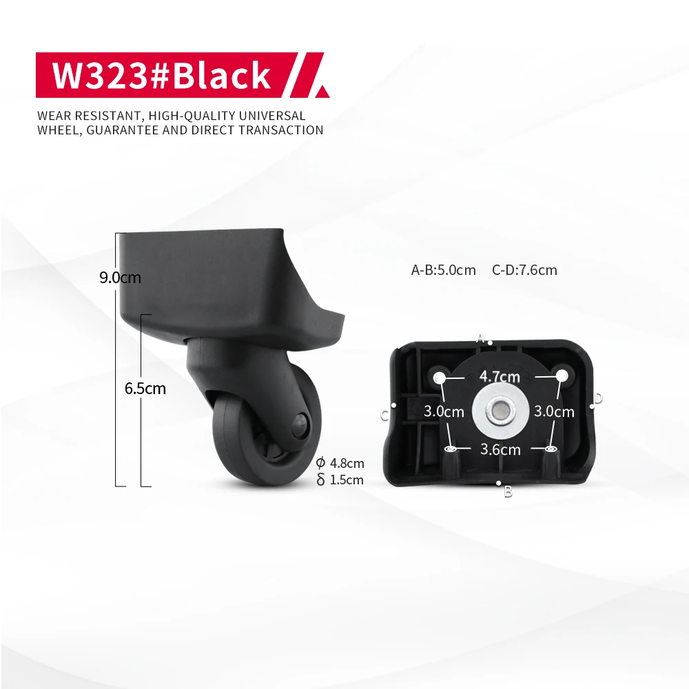 Luggage Wheels Compatible with Anerican Teavel W323 Replacement of universal wheel accessories heavy loads luggage trolley