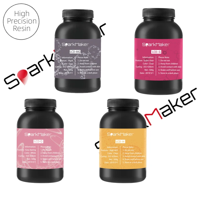 SparkMaker полимеризация смолы 355 420nm для DLP/lcd/SLA 3D печатные материалы высокая точность