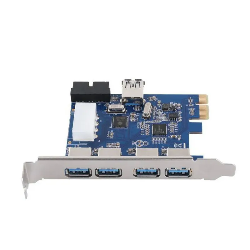 5 портов USB 3,0 PCI-e Плата расширения PCI express PCIe USB 3,0 концентратор адаптер 5-портовый USB3.0 контроллер USB 3 0 PCI e PCIe express 1x