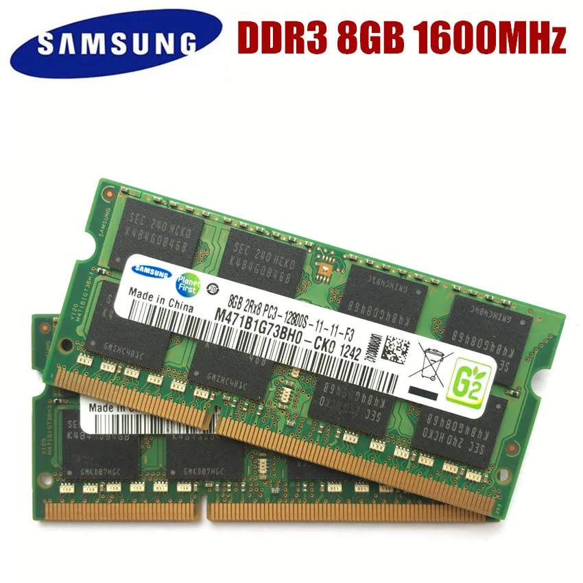 Память Samsung 8GB PC3 PC3L 12800S 10600S DDR3 1333 1600 Mhz 8gb DDR3L 8G MHZ модуль для ноутбука SODIMM