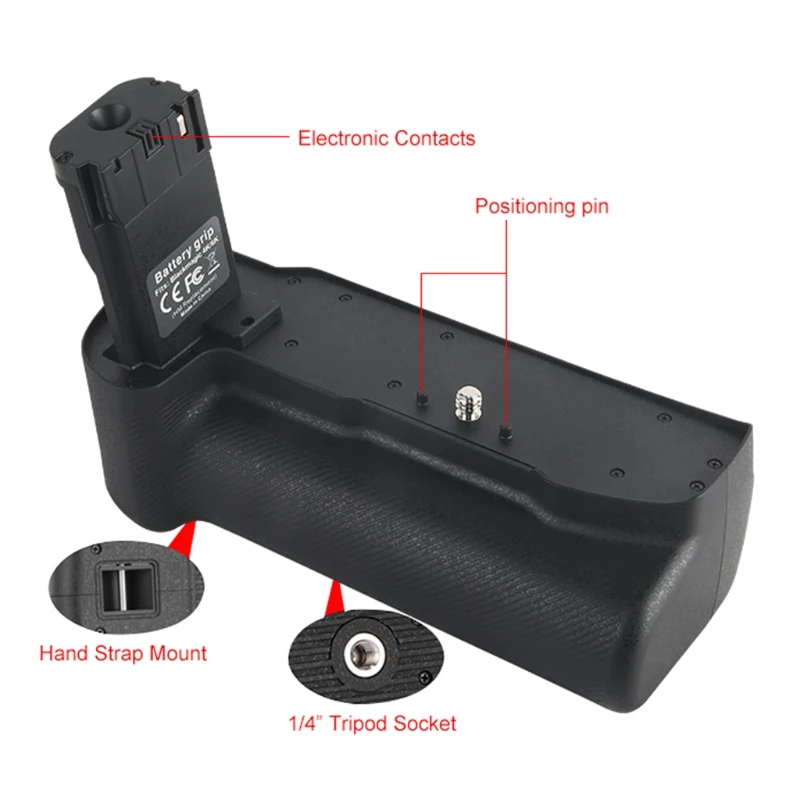 

R91A Vertical Battery Grip Replacement Battery Holder for Blackmagic Pocket Cinema Camera BMPCC 4K/6K Compatible with LP-E6