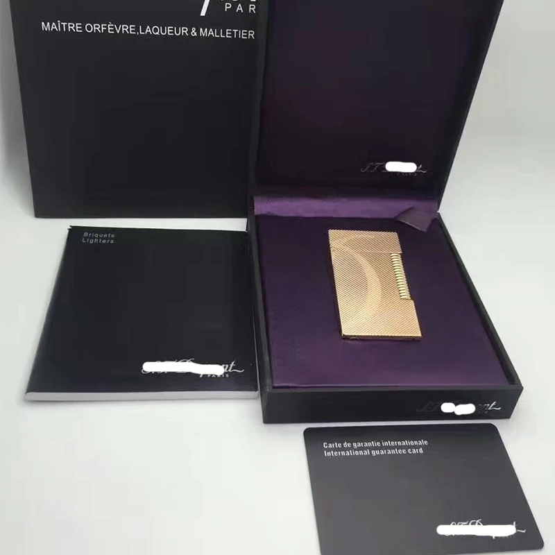 

100% New vintage dupont bright sound gas lighter windproof copper body for cigarette