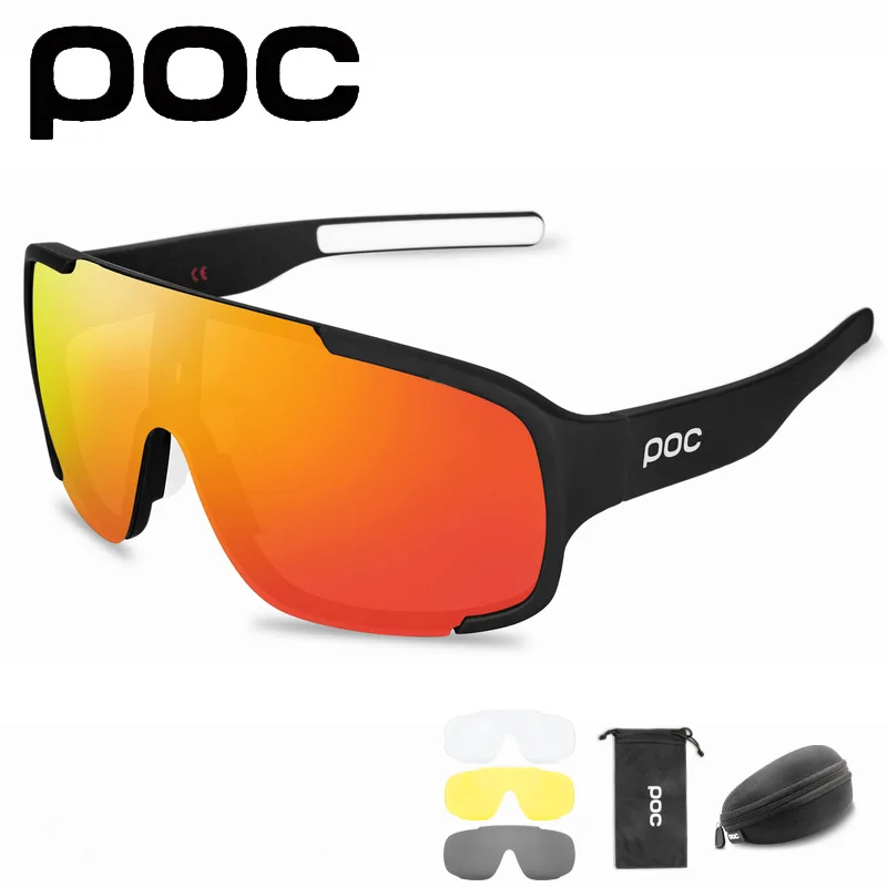 

4 Lens Set POC ASPIRE Cycling Sunglasses MTB Polarized Outdoor Sports UV400 Glasses Men Women Road Bike Eyewear Bicycle Goggles