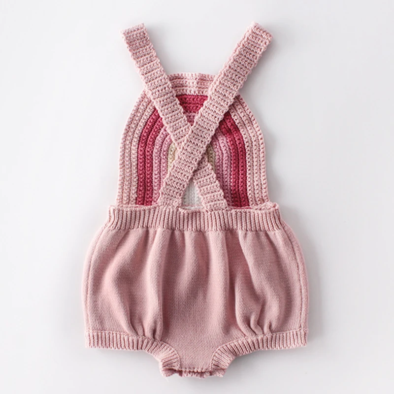 Одежда для маленьких девочек вязаная детская одежда комбинезон новорожденных и