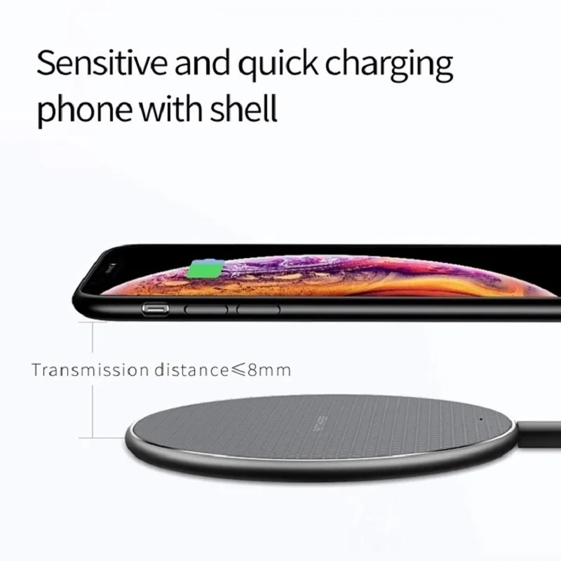 

Mobile Phone Wireless Charger for Any Types of Phones Wireless Charger LED Indicator Ultra-thin Aluminium Alloy Process