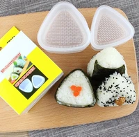 1 set diy sushi mold onigiri rice ball food press triangular sushi maker mold sushi kit japanese kitchen bento accessories