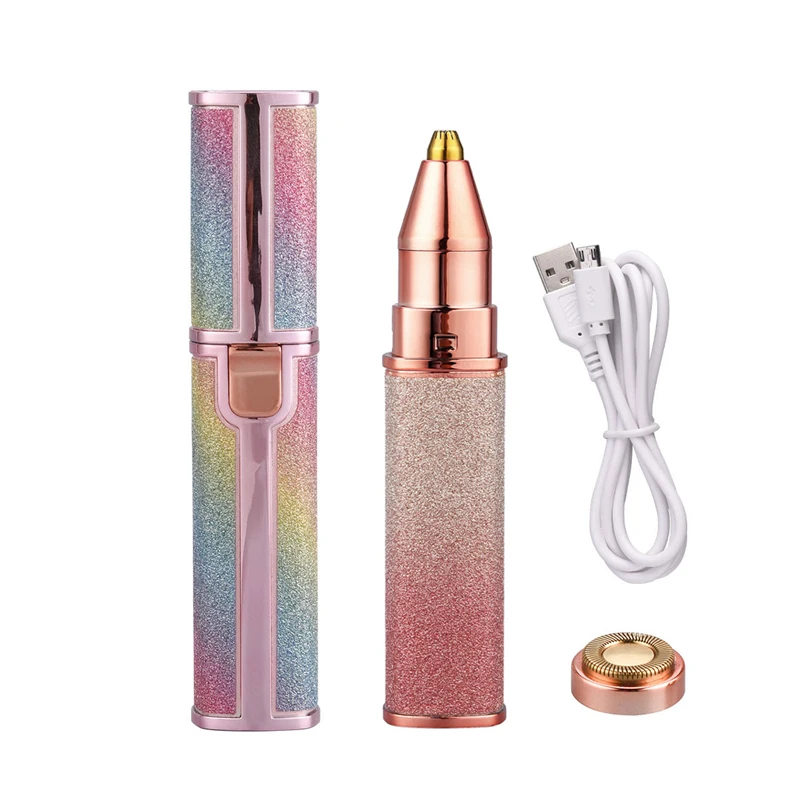 

2in1 Mini Eyebrow Trimmer USB Charging Lady Shaver Pen Size Eyebrow Shaper Epilator Women Body Hair Remover Bikini Trimmer Razor