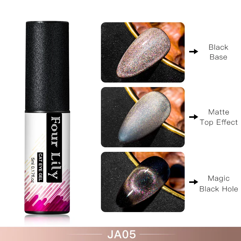FOUR LILY 9D Galaxy Гель-лак для ногтей с эффектом «кошачий глаз» Auroras UV Cat Eye Гель-лак для ногтей Хамелеон для использования с магнитом Гель-лак для маникюра - Цвет: S08022