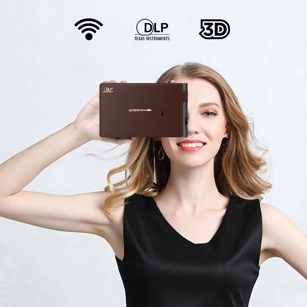 CAIWEI S6W 3600 люмен Карманный Wi Fi мини HD DLP аккумулятор поддержка 1080P Airplay 3D маленький