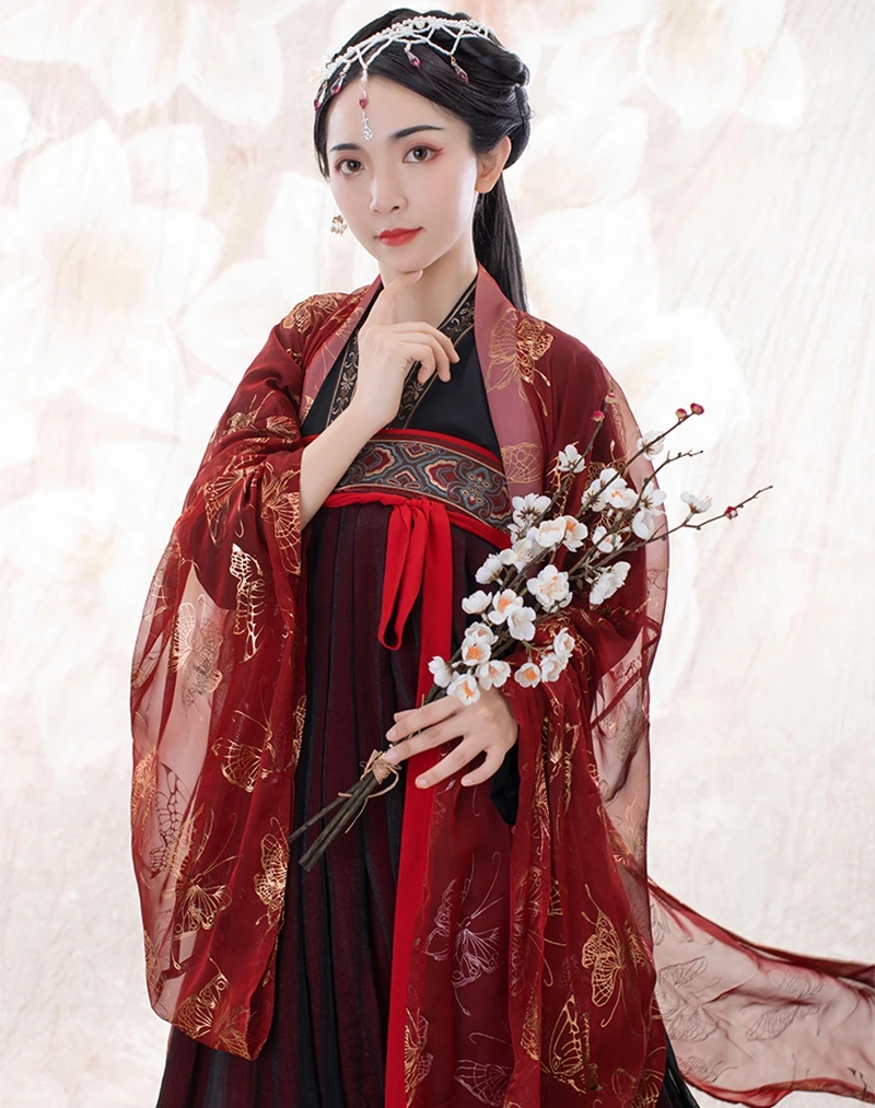 Красота Макияж Новое традиционное китайское платье Hanfu весенние и осенние модели