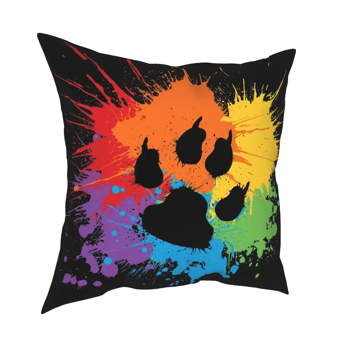

"Собачья лапа" Гордость темно наволочка с радугой мягкий чехол для подушки из полиэстера декор, скидка, накидка для подушки, декоративная на...